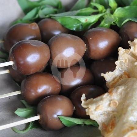 Sate Telur Puyuh menu Nasi Pecel Nganjuk Podomoro, Bung Karno