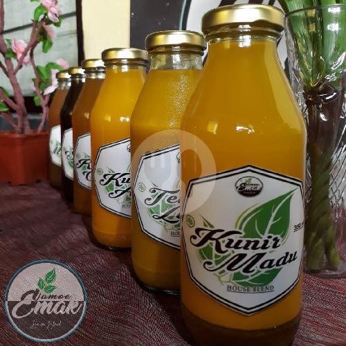 Jamu Kunir Madu, Kemasan Botol Kaca (350ml) menu Jamu Emak (Djamoe Emak), Bukit Tunggal