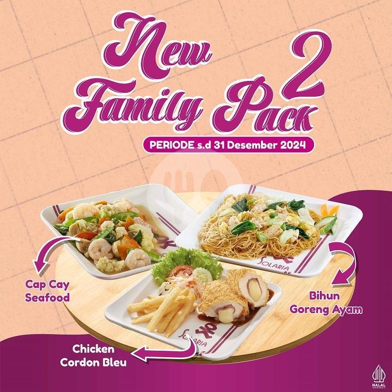 Family Pack 2 menu Solaria, Transmart Lombok