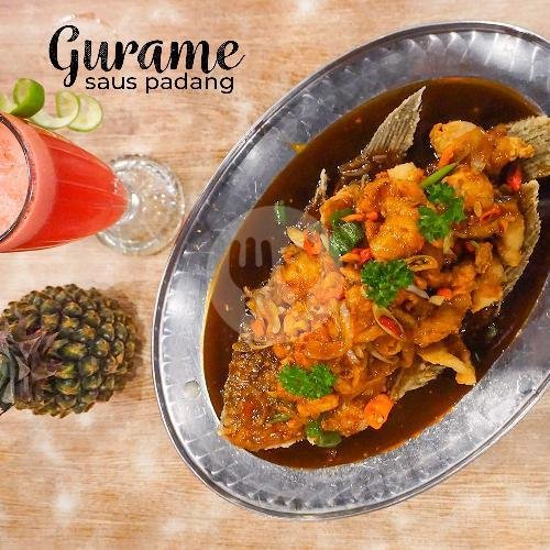 Gurami Saus Padang menu Dapoer Cak Asmo, Mahendradata