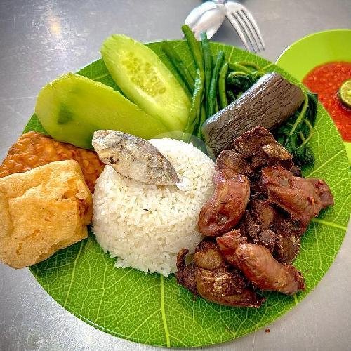 Nasi Tempong Hati Ampela menu Nasi Tempong Badu, Kuta