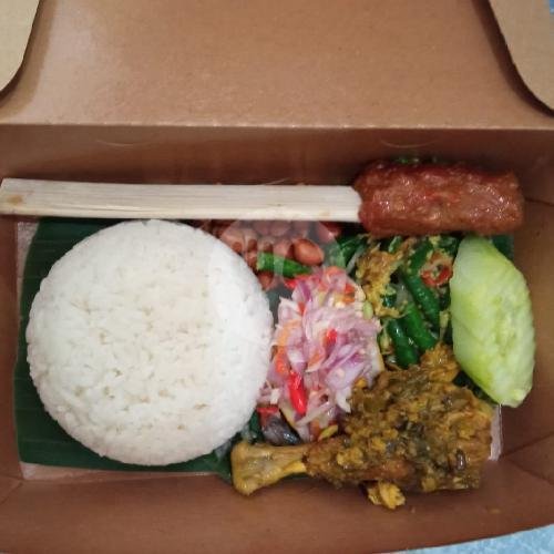 Nasi Box Ayam + Sate menu Nasi Ayam Betutu Bu Kadek Wati, Gatot Subroto Tengah