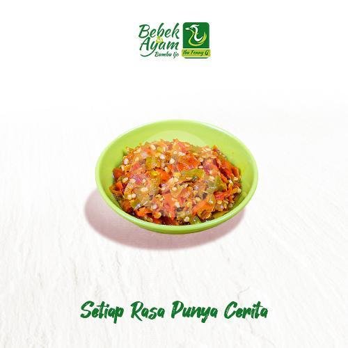 Sambal Korek menu Bebek & Ayam Bumbu Ijo Ibu Fenny G, Panca Usaha