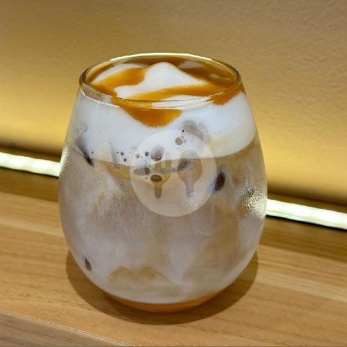 Iced Salted Caramel Coffee menu Soft Pao, Renon