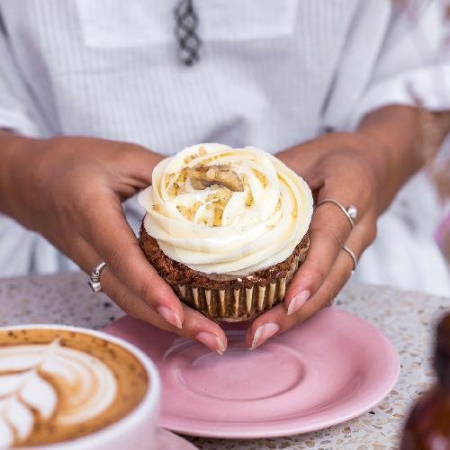 Carrot Cake Gluten Free.Vegan Cream Cheese Froasing menu Salad Lab, Ungasan