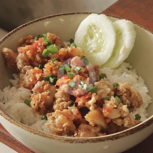 Rice Bowl Ayam Geprek menu MANDALA KAFE, Kediri Tabanan