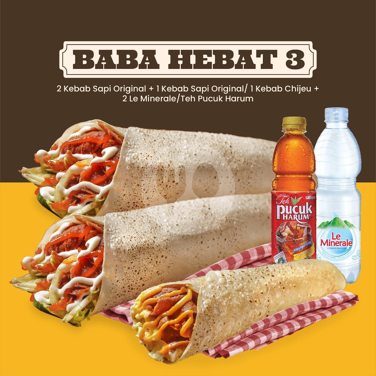 Baba Hemat 3 menu Kebab Turki Baba Rafi, Batu Bulan
