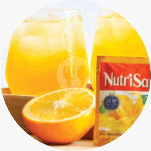 Es Nutrisari menu Warung Bu Pon