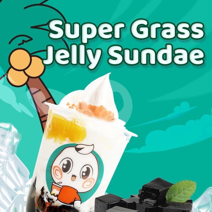 Super Grass Jelly Sundae menu Wedrink, Pejanggik