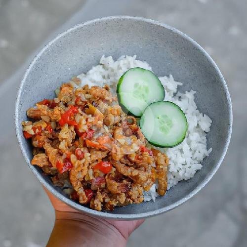 Nasi Cumi Sambel Geprek menu Cumi Doerrr Genteng Biru, Blues Cafe