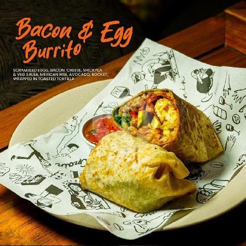 Bacon  egg Burrito menu Grain, Seminyak