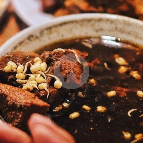 rawon telur asin krupuk menu Nasi Rawon dan Nasi Jagung 86, Senggol Nusantara