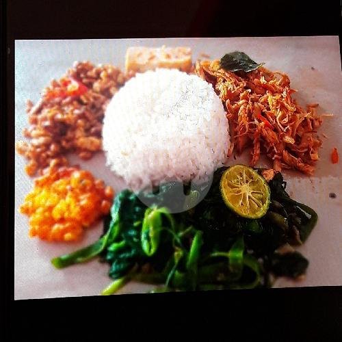 Paket Hemat Nasi Gonde Ayam ( menu Warung Oky Spesial Sayur Gonde & Sambal Bongkot, Denpasar Timur