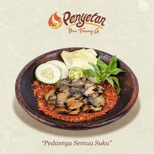 Sei Sapi Penyet menu Penyetan Ibu Fenny G, Cakranegara