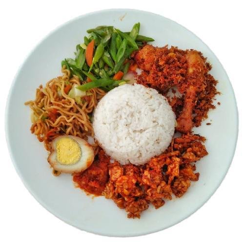 Nasi Campur Ayam menu Nasi Campur Warung KKN, Danau Buyan