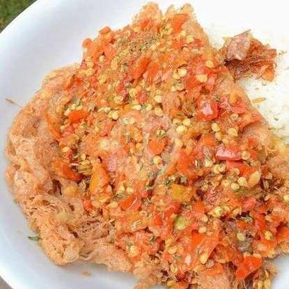 Telur Dadar Geprek menu Geprek Fiona, Gunung Payung