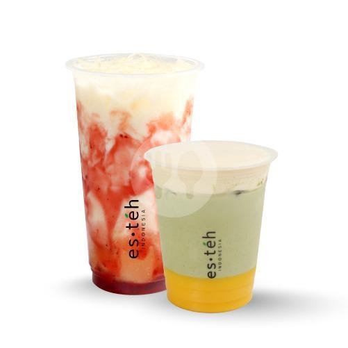 Storyberry Yourheart (L) + Silky Cream Matcha (M) menu Esteh Indonesia, Tukad Badung Renon