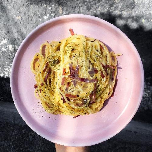 Spaghetti Creamy Carbonara menu Essential Kopi, Denpasar