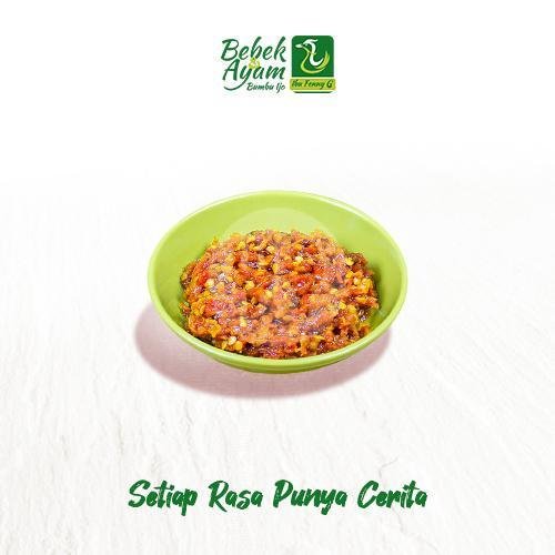 Sambal Merah menu Bebek & Ayam Bumbu Ijo Ibu Fenny G, Panca Usaha