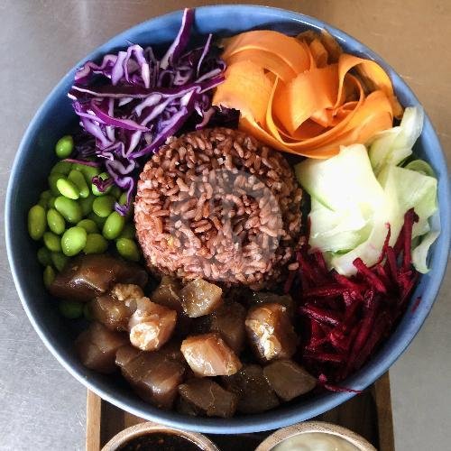 Poke Bowl option Tuna menu Three Steps Coffee, Uluwatu Raya