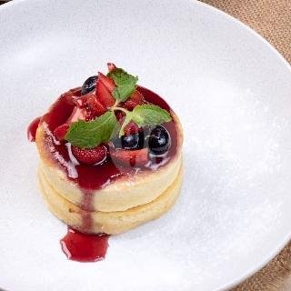 Pancakes With Fresh Berries menu The Coffee Club, Legian